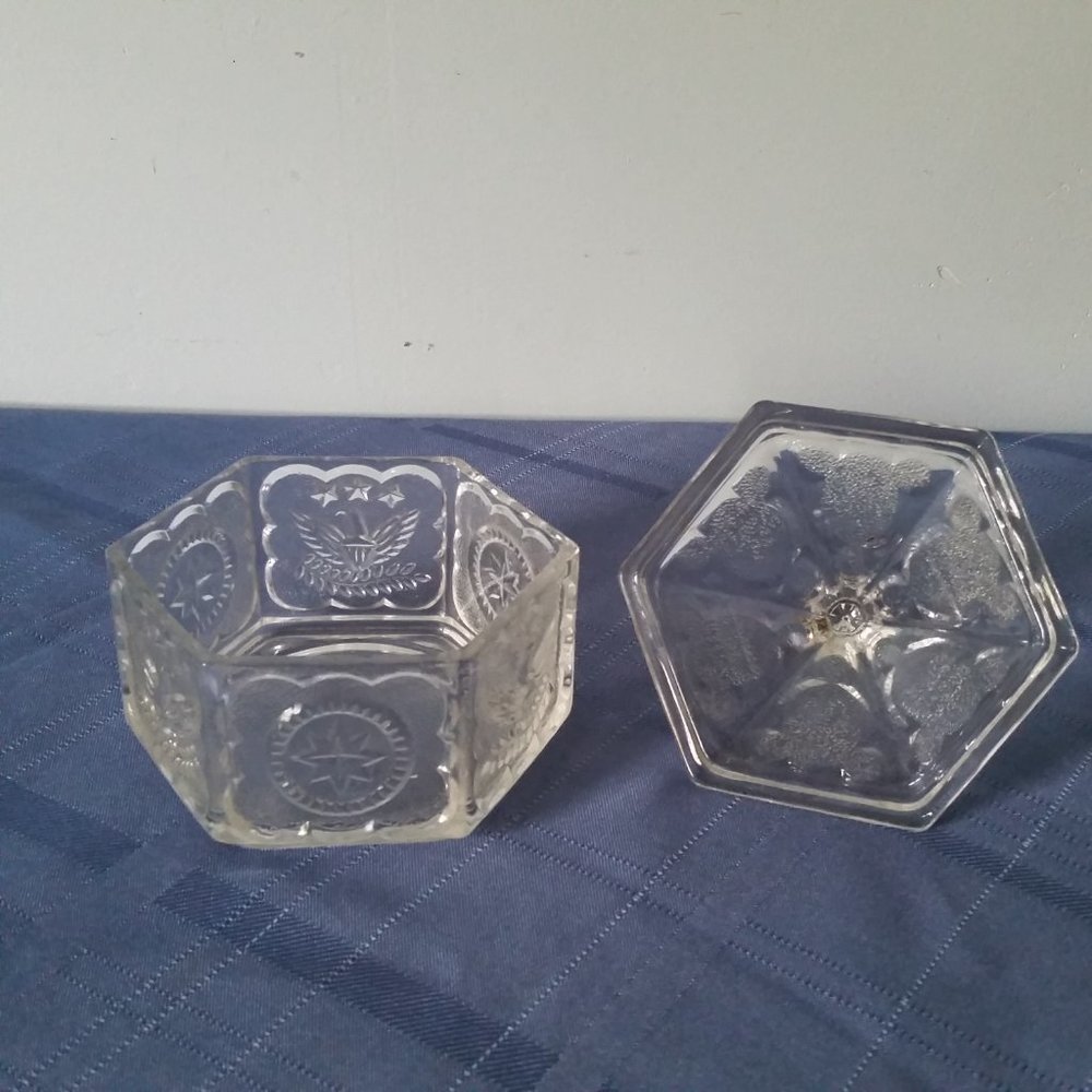 Vintage Glass Candy dish w/lid - Picture 5 of 6